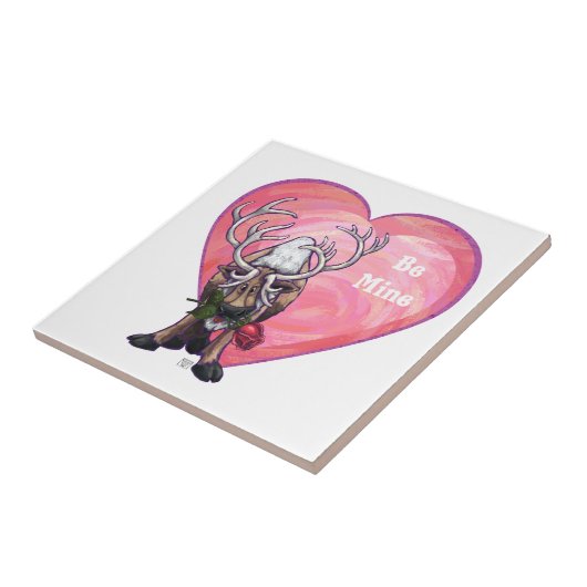 rendierValentijnsdag Tegeltje (Zijkant)