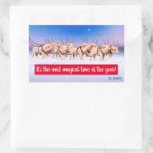 rendiervarkens rechthoekige sticker (Tas)