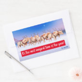 rendiervarkens rechthoekige sticker (Envelop)