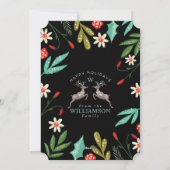 rendiervederende veulen | Vakantieknopkaart Feestdagenkaart (Achterkant)