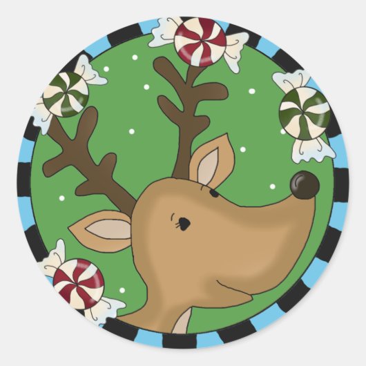 rendierverklikkers ronde sticker (Voorkant)