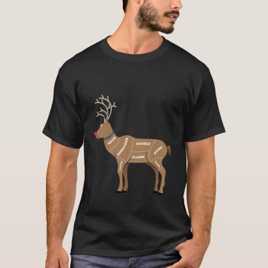 rendiervlees voor kerstmis t-shirt (Voorkant)