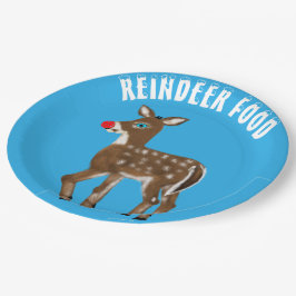 Rendiervoer Blauwogig rendier Papieren Bordje