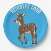 Rendiervoer Blauwogig rendier Papieren Bordje (Voorkant)