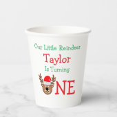 rendierziekte 1ste verjaardag papieren bekers (Voorkant)