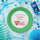 rendierziekte 1ste verjaardag papieren bordje (Feest)