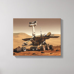 Renditie van Mars Rover door kunstenaar Canvas Afdruk
