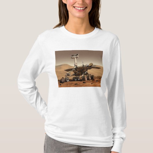 Renditie van Mars Rover door kunstenaar T-shirt (Voorkant)