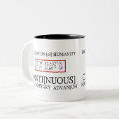 Rendlesham Binary Code Scientific UFO Conspiracy Tweekleurige Koffiemok (Voorkant links)