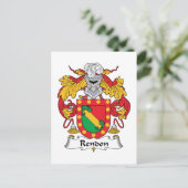 Rendon Family Crest Briefkaart (Staand voorkant)