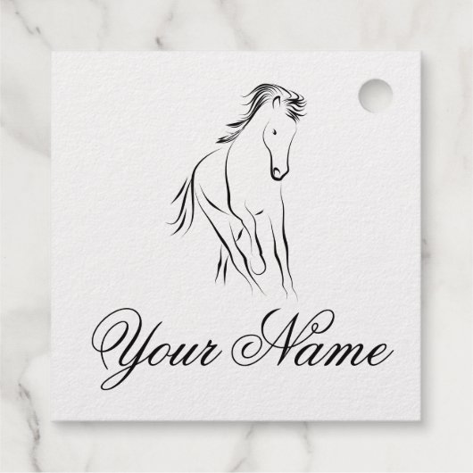 Rendpaard Bedankjes Labels (Achterkant)