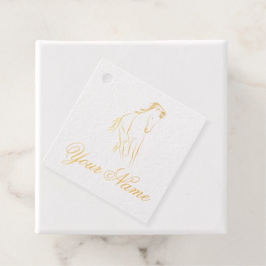 Rendpaard Bedankjes Labels (Met doos)