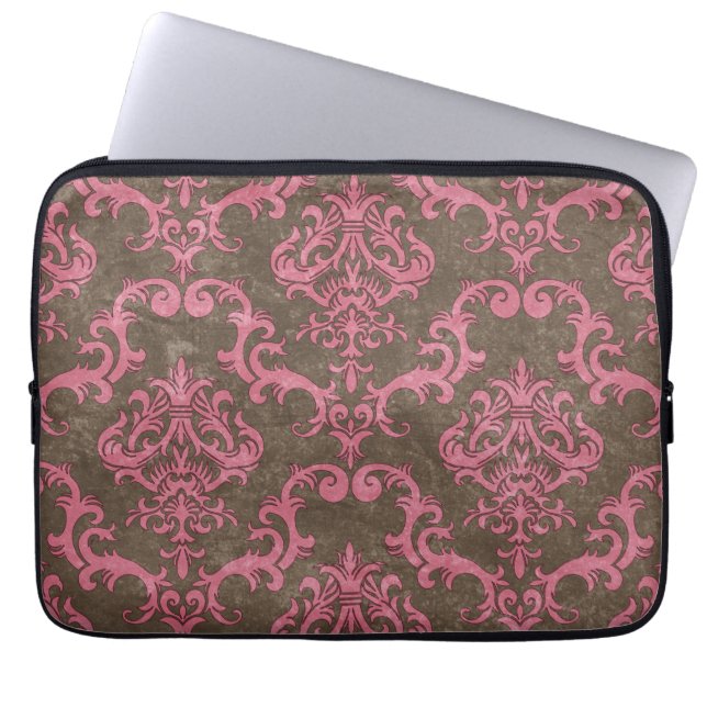 Rendy en mod bruine roze klephoes voor de laptop laptop sleeve (Voorkant)