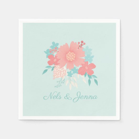 Rendy en mooi bloemontwerp servet (Voorkant)