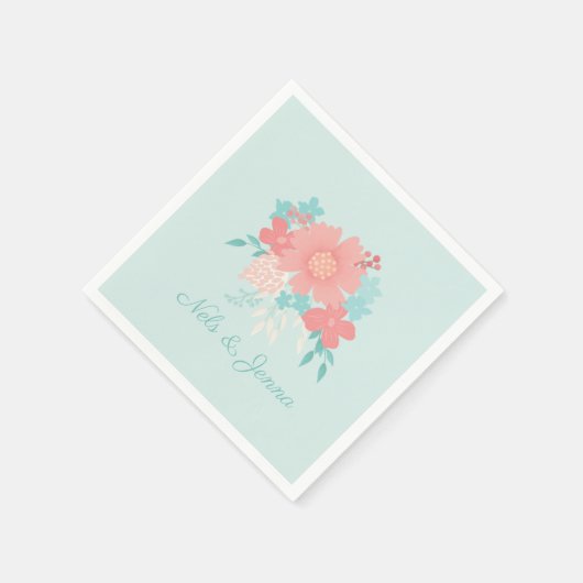 Rendy en mooi bloemontwerp servet (Hoek)