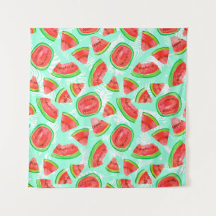 Rendy fruitpatroon. Artistieke watermeloen Wandkleed