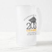 Rendy-klasse 2020 Afstuderen Matglas Bierpul (Voorkant rechts)