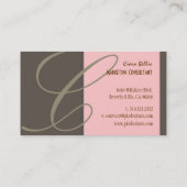 Rendy-monogram met retrokleuren-visitekaartjes visitekaartje (Achterkant)