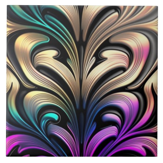 Rendy multicolore patroonkeramische tegel tegeltje (Voorkant)