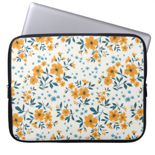 Rendy naadloos  bloempatroon. eindeloze laptop sleeve