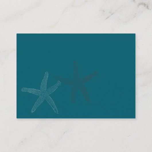 Rendy onder Zee Baby shower Display Shower Informatiekaartje (Achterkant)