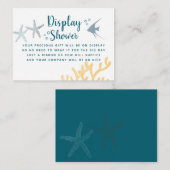 Rendy onder Zee Baby shower Display Shower Informatiekaartje (Voorkant / Achterkant)