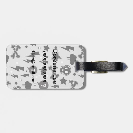 Rendy patroon bagagelabel (Achterkant horizontaal)