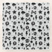 Rendy patroon glazen onderzetter (Voorkant)