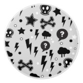 Rendy patroon keramische knop (Voorkant)