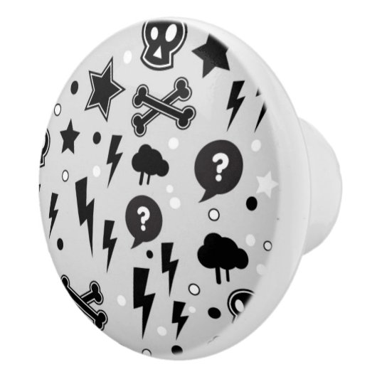 Rendy patroon keramische knop (Rechts)