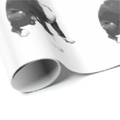 Rendy patroon zwarte en witte pit Bull hond Cadeaupapier (Rol Hoek)