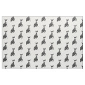 Rendy patroon zwarte en witte pit Bull hond Stof (Fat Quarter)