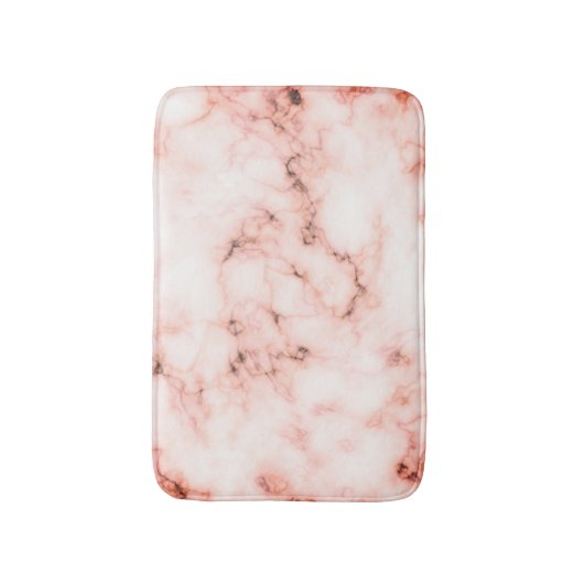 Rendy roze en witte marmer textuur badmat (Voorkant Verticaal)