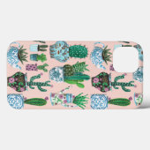 Rendy roze planten Cactus patroon Case-Mate iPhone Case (Achterkant (horizontaal))