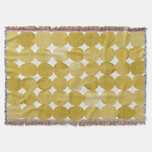 Rendy waterverf gele stippen patroon deken (Voorkant)