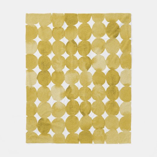 Rendy waterverf gele stippen patroon fleece deken (Voorkant)