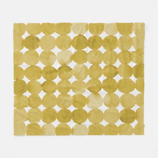 Rendy waterverf gele stippen patroon fleece deken (Voorkant (Horizontaal))