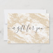 Rendy white marble gold glitter gift certificate (Voorkant)