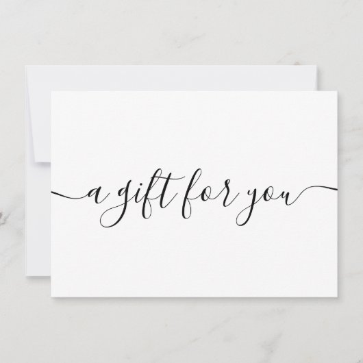 Rendy zwart wit, eenvoudig elegant cadeaubon (Voorkant)