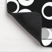 Rendy zwart-wit retro ontwerp. Personaliseer Muismat (Hoek)