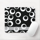 Rendy zwart-wit retro ontwerp. Personaliseer Muismat (Met muis)