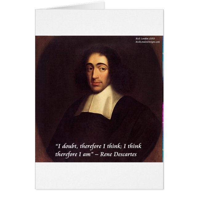Rene Descarte denk ik daarom ben ik een citaat (Voorkant)