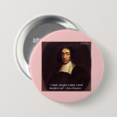 Rene Descarte denk ik daarom ben ik een citaat Ronde Button 7,6 Cm (Voorkant /achterkant)