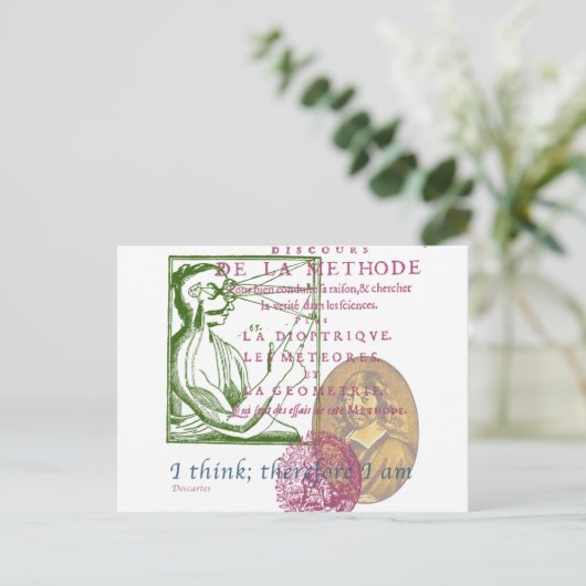 Rene Descartes Briefkaart (Staand voorkant)