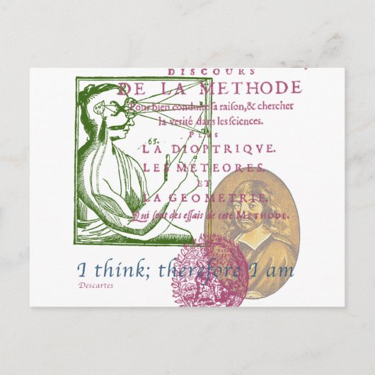 Rene Descartes Briefkaart (Voorkant)