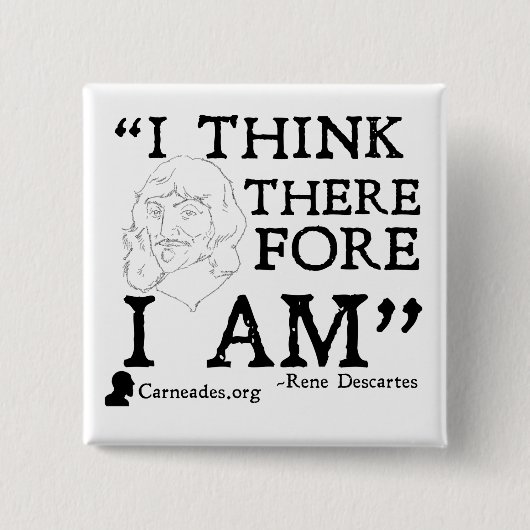 Rene Descartes Cogito Button (Voorkant)