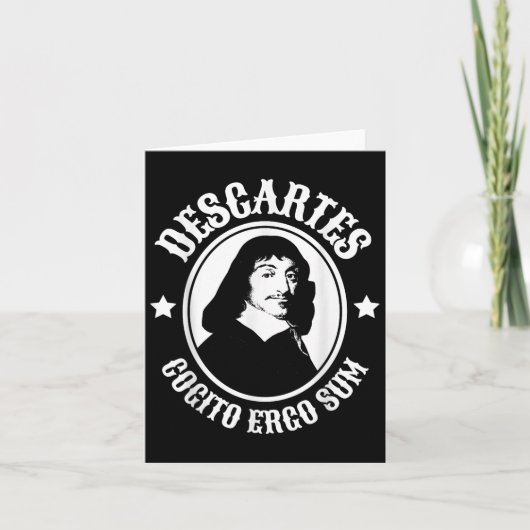 Rene Descartes Cogito Ergo Sum Quote Kaart (Voorkant)