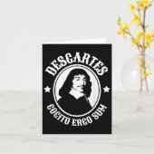 Rene Descartes Cogito Ergo Sum Quote Kaart (Gele Bloem)