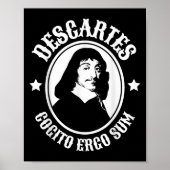 Rene Descartes Cogito Ergo Sum Quote Poster (Voorkant)