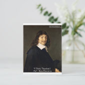 Rene Descartes "Ik denk daarom" Gifts & Kaarten (Staand voorkant)